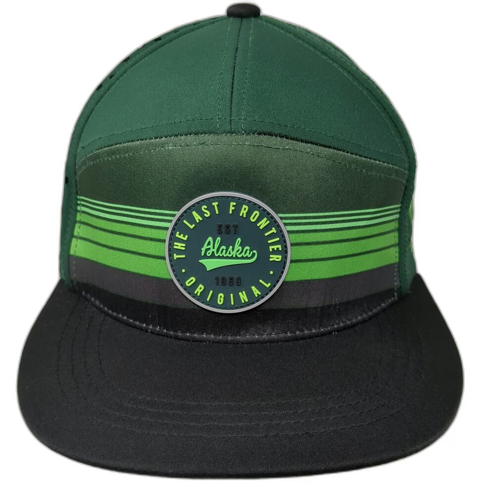 Robin Ruth 5 Panel Green One Size Alaska Moose Last Frontier Strapback Hat